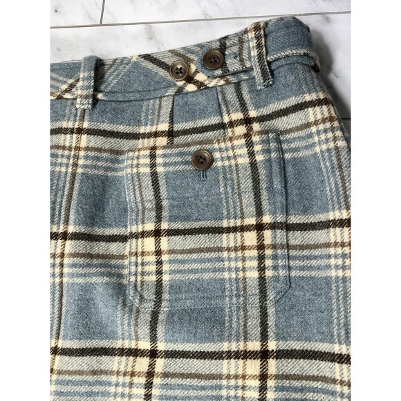 Eddie Bauer Blue Plaid Lined Wool Mini Skirt Womens 6P Clueless Prep School - Picture 4 of 10